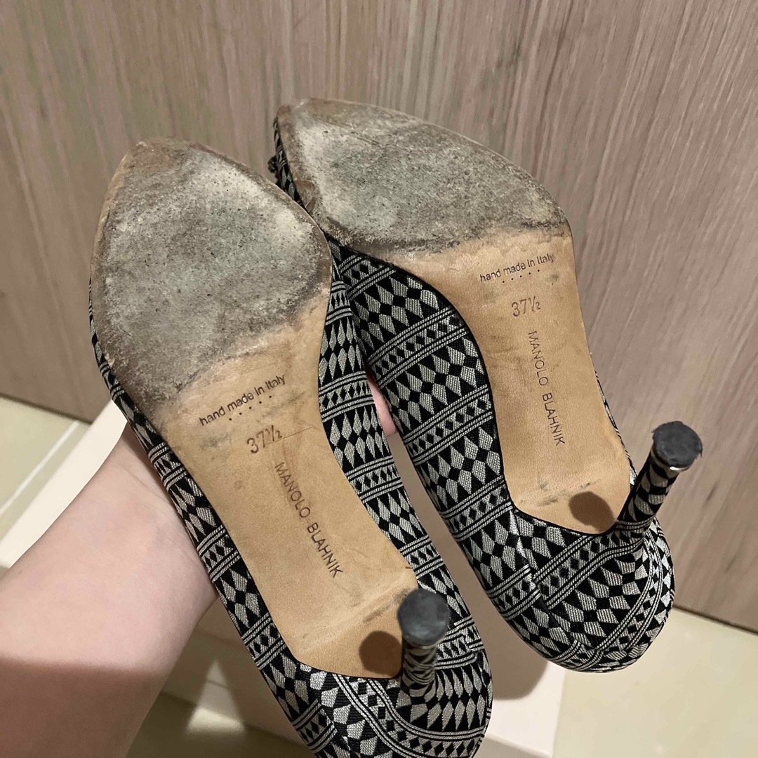 MANOLO BLAHNIK - ☆ マノロブラニク ☆ ハンギシ 37.5 ビジュー MANOLO BLAHNIK - ☆ マノロブラニク ☆ ハンギシ 37.5 ビジュー