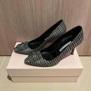 MANOLO BLAHNIK - ☆ マノロブラニク ☆ ハンギシ 37.5 ビジュー MANOLO BLAHNIK - ☆ マノロブラニク ☆ ハンギシ 37.5 ビジュー