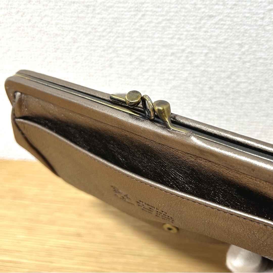 IL BISONTE - IL BISONTE イルビゾンテ 長財布 がま口 ゴールド IL BISONTE - IL BISONTE イルビゾンテ 長財布 がま口 ゴールド