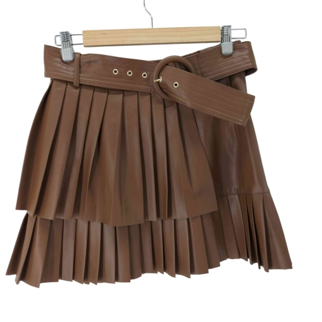 ZARA - ZARA(ザラ) レイヤードデザインフェイクレザープリーツ ZARA - ZARA(ザラ) レイヤードデザインフェイクレザープリーツ