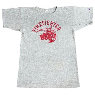 チャンピオン(Champion)のチャンピオン Champion ■【 Made in USA 80‘s Vintage Firefighter CrewNeck Print T-Shirt 】アメリカ製 ヴィンテージ ファイヤー ファイター クルーネック プリント Tシャツ(Tシャツ/カットソー(半袖/袖なし))