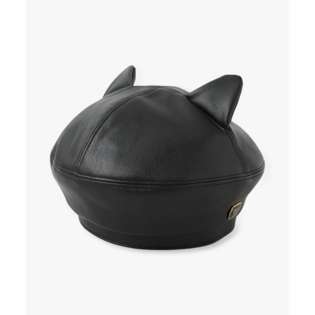 ANNA SUI - 新品【アナスイ】猫耳付き フェイクレザー ベレー帽 ANNA SUI - 新品【アナスイ】猫耳付き フェイクレザー ベレー帽