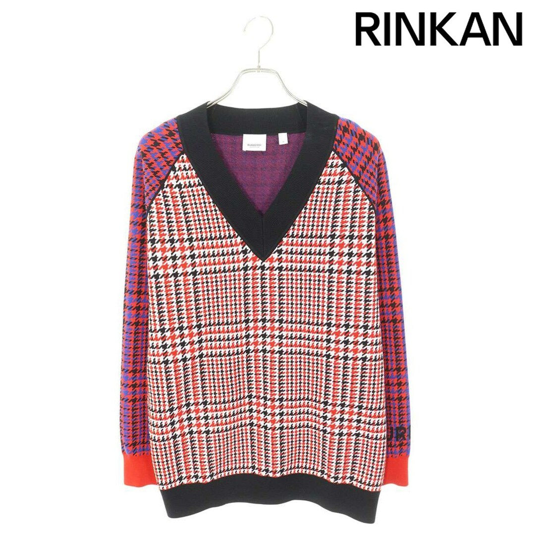 BURBERRY - バーバリー 8037829 ハウンドトゥースVネックニット BURBERRY - バーバリー 8037829 ハウンドトゥースVネックニット