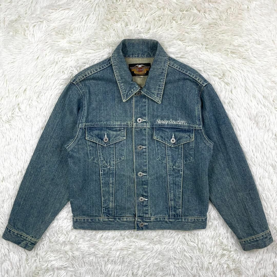 Harley Davidson - HARLEY-DAVIDSON イーグル刺繍 Gジャン Harley Davidson - HARLEY-DAVIDSON イーグル刺繍 Gジャン