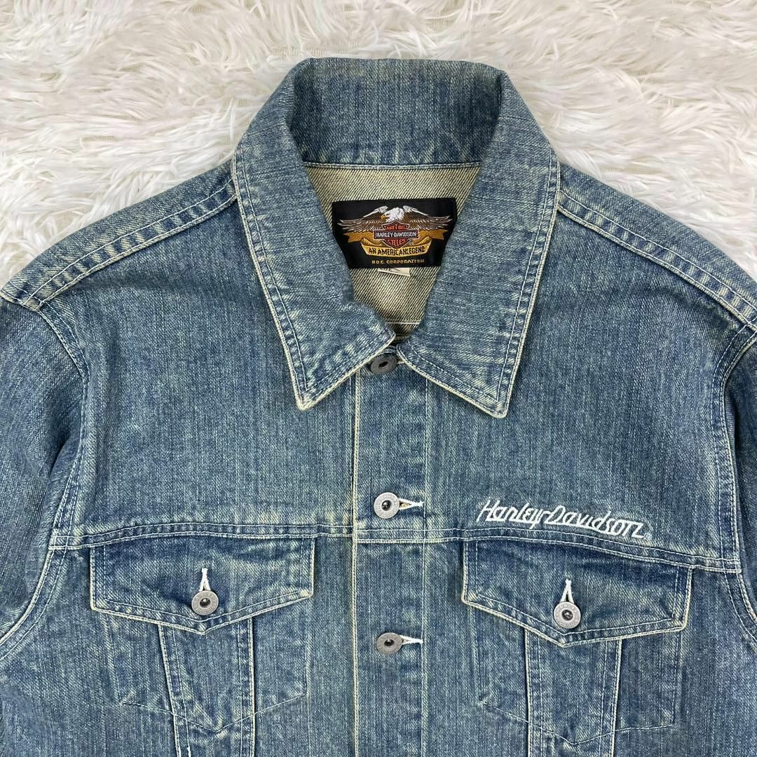 Harley Davidson - HARLEY-DAVIDSON イーグル刺繍 Gジャン Harley Davidson - HARLEY-DAVIDSON イーグル刺繍 Gジャン
