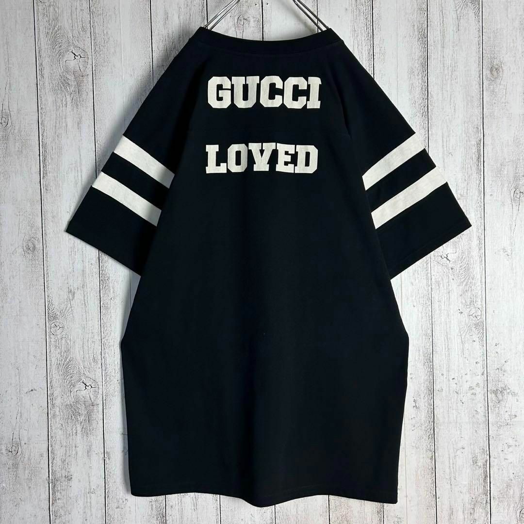 GUCCI - 【現行】グッチ☆フットボールTシャツ カレッジロゴ GUCCI - 【現行】グッチ☆フットボールTシャツ カレッジロゴ