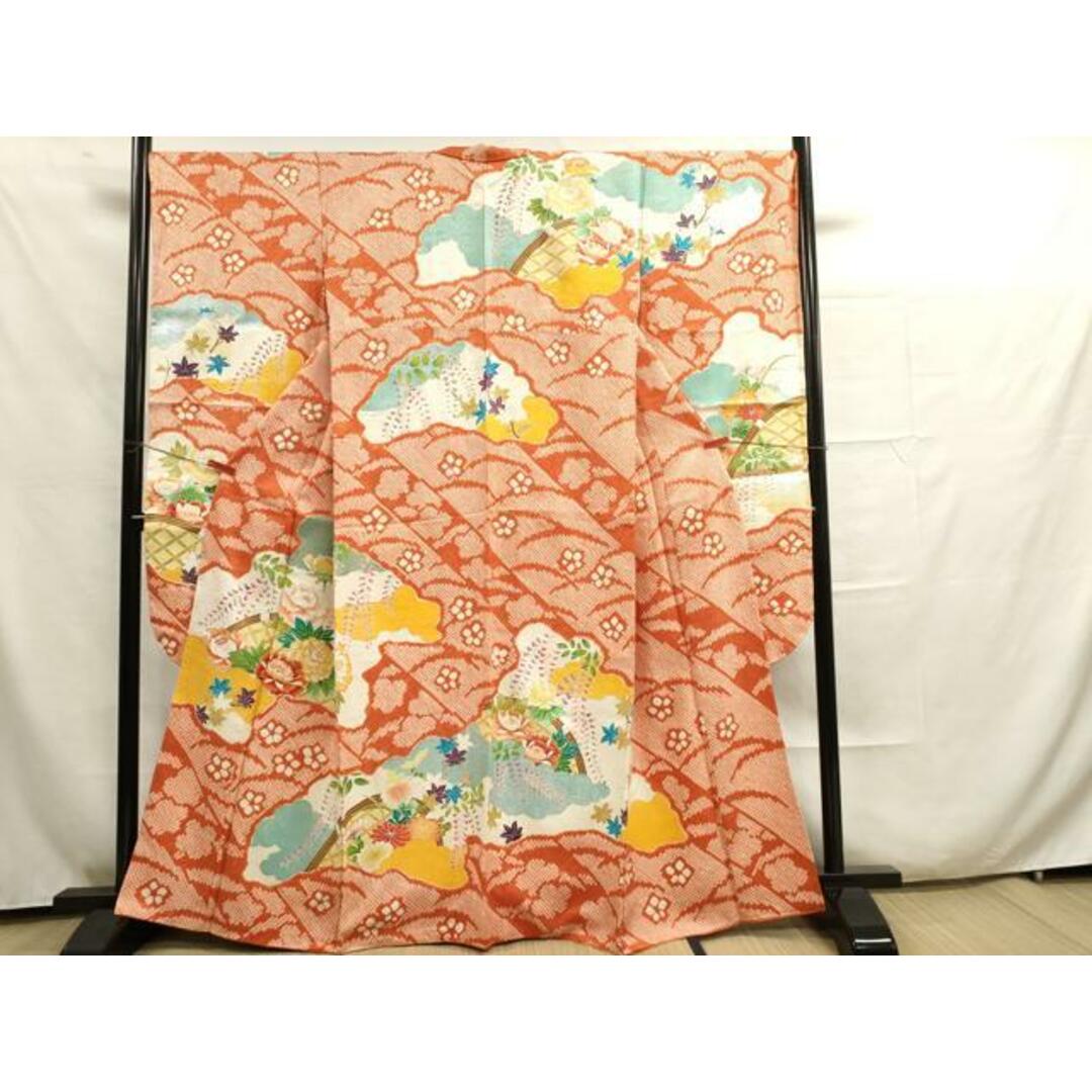 平和屋着物□豪華振袖 駒刺繍 絞り 牡丹文 暈し染め 金彩 正絹 平和屋着物□豪華振袖 駒刺繍 絞り 牡丹文 暈し染め 金彩 正絹