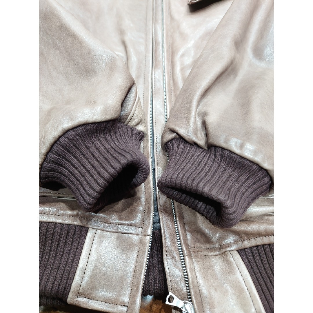 AURALEE - AURALEE HEAVY LAMB LEATHER ZIP BLOUSONの通販 by 楓 AURALEE - AURALEE HEAVY LAMB LEATHER ZIP BLOUSONの通販 by 楓