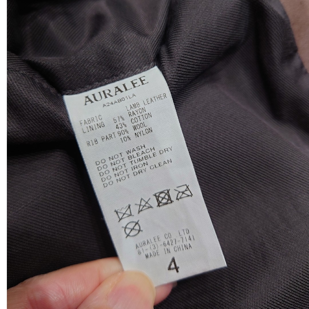 AURALEE - AURALEE HEAVY LAMB LEATHER ZIP BLOUSONの通販 by 楓 AURALEE - AURALEE HEAVY LAMB LEATHER ZIP BLOUSONの通販 by 楓