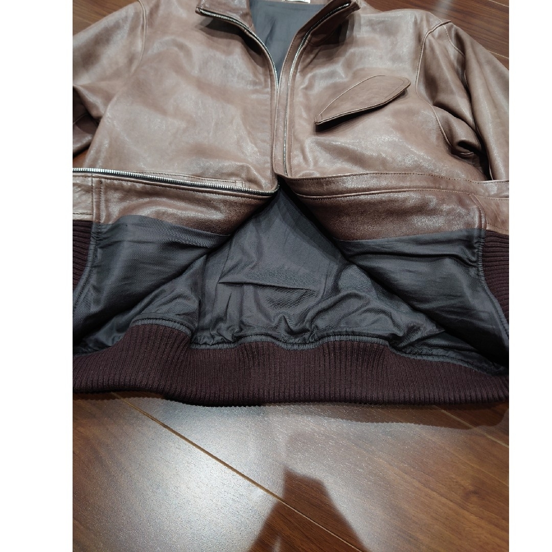 AURALEE - AURALEE HEAVY LAMB LEATHER ZIP BLOUSONの通販 by 楓 AURALEE - AURALEE HEAVY LAMB LEATHER ZIP BLOUSONの通販 by 楓
