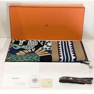 HERMES - エルメス 【美品】チェック ウール ブランケット/大判 HERMES - エルメス 【美品】チェック ウール ブランケット/大判