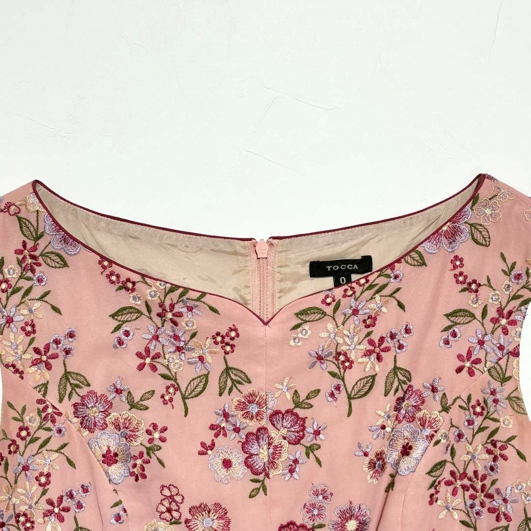 TOCCA - トッカ TOCCA 花柄 刺繍 ノースリーブ ワンピース 0 TOCCA - トッカ TOCCA 花柄 刺繍 ノースリーブ ワンピース 0