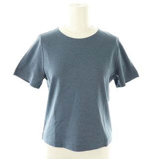 コス(COS)のコス COS バイカラーTシャツ カットソー 半袖 クルーネック XS 青 白(Tシャツ(半袖/袖なし))