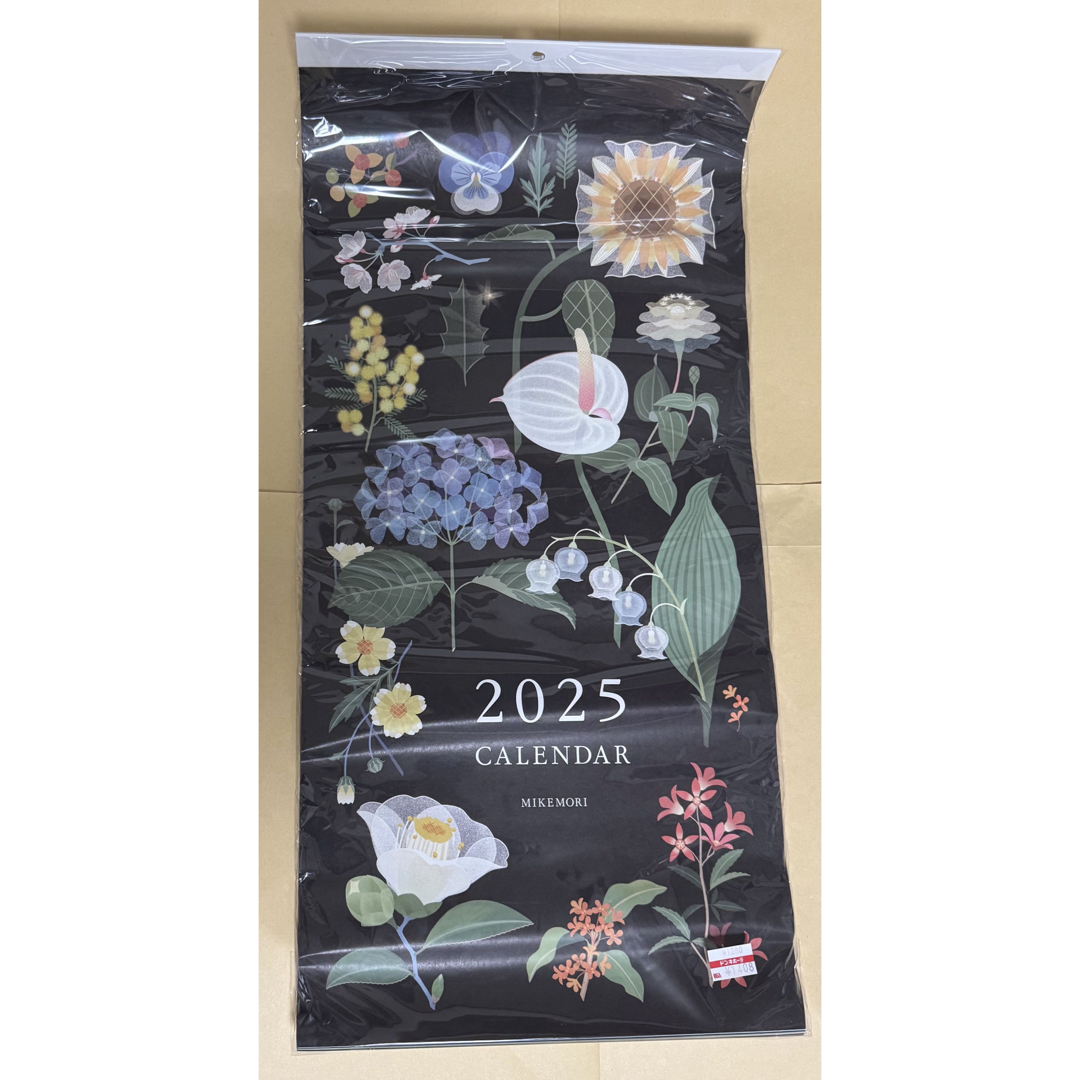MIKEMORI FLOWER ILLUSTRATION カレンダー 2025 インテリア/住まい/日用品の文房具(カレンダー/スケジュール)の商品写真
