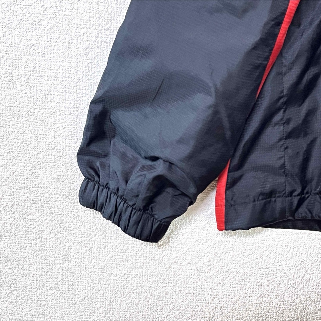 asics - asics ナイロンジャケット M 黒/赤/灰 ブラックの通販 asics - asics ナイロンジャケット M 黒/赤/灰 ブラックの通販