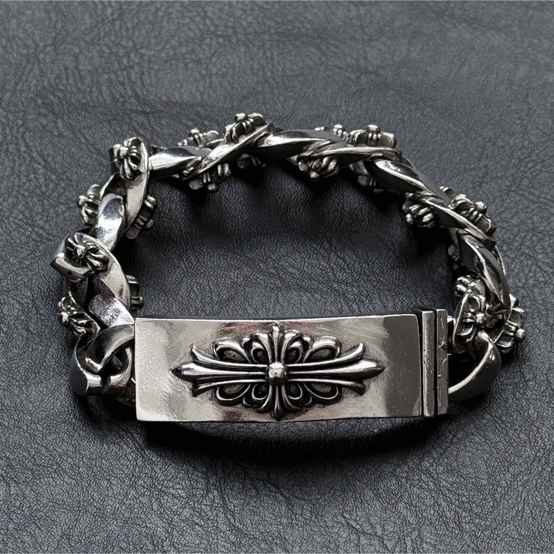 シルバー925刻印あり フローラルクロス IDチェーン シルバー シルバー925刻印あり フローラルクロス IDチェーン シルバー
