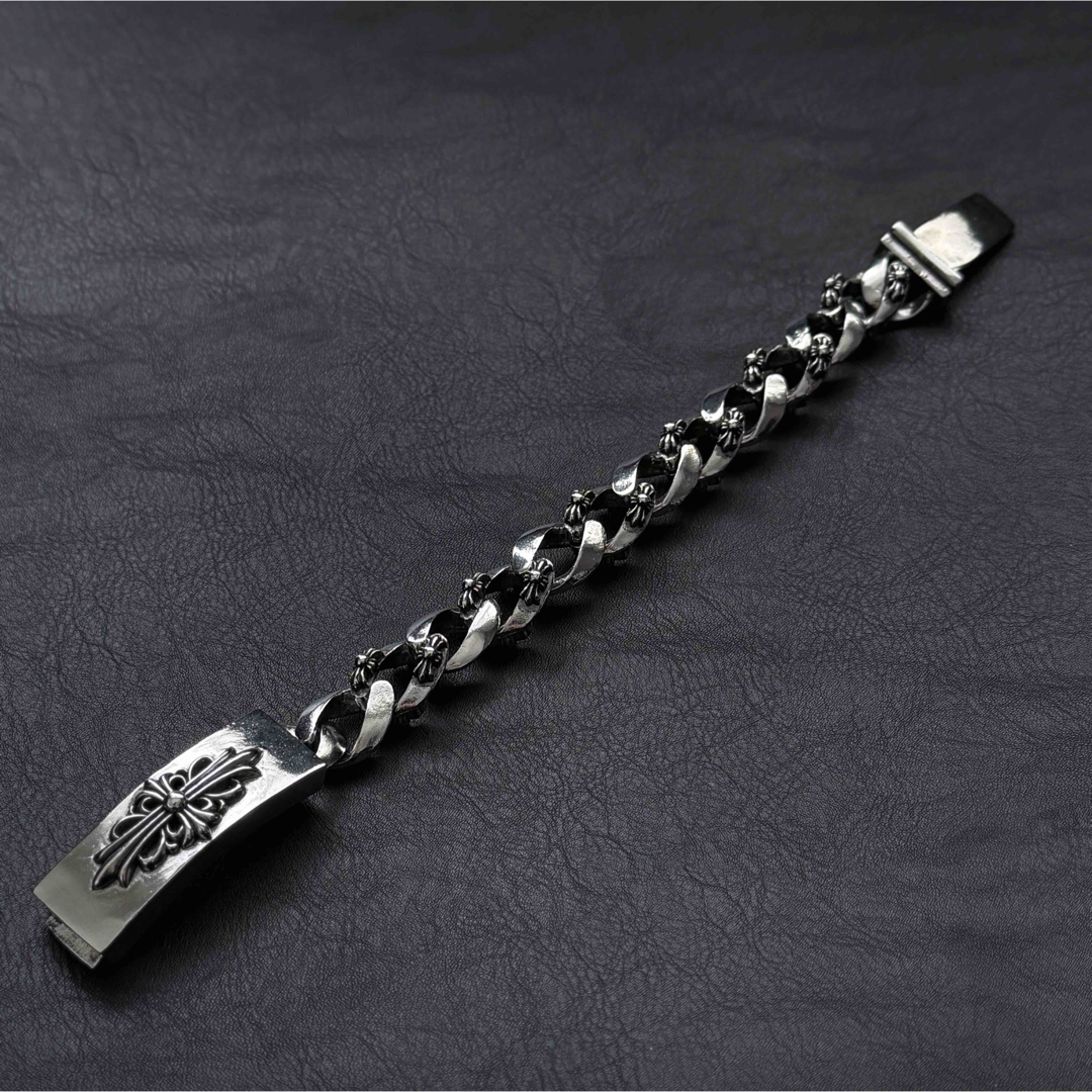 シルバー925刻印あり フローラルクロス IDチェーン シルバー シルバー925刻印あり フローラルクロス IDチェーン シルバー