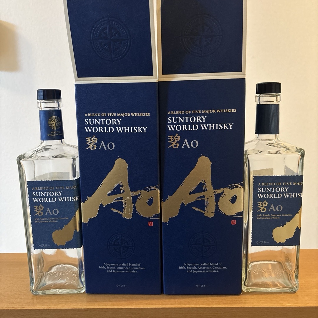 サントリー - サントリー 碧 Ao ウイスキー 700ml 空瓶2本セット サントリー - サントリー 碧 Ao ウイスキー 700ml 空瓶2本セット