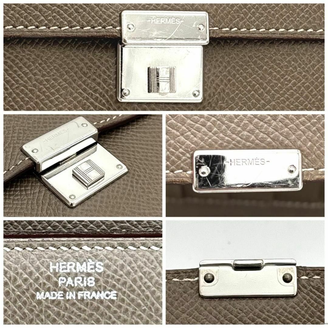 HERMES - HERMES エルメス クリック12 三つ折り財布 エトゥープ HERMES - HERMES エルメス クリック12 三つ折り財布 エトゥープ