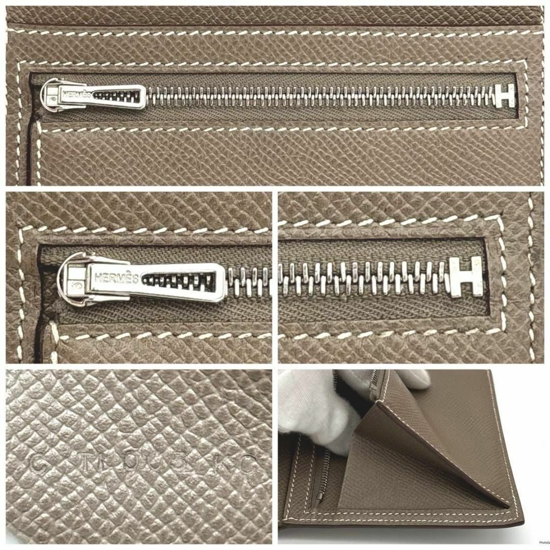 HERMES - HERMES エルメス クリック12 三つ折り財布 エトゥープ HERMES - HERMES エルメス クリック12 三つ折り財布 エトゥープ