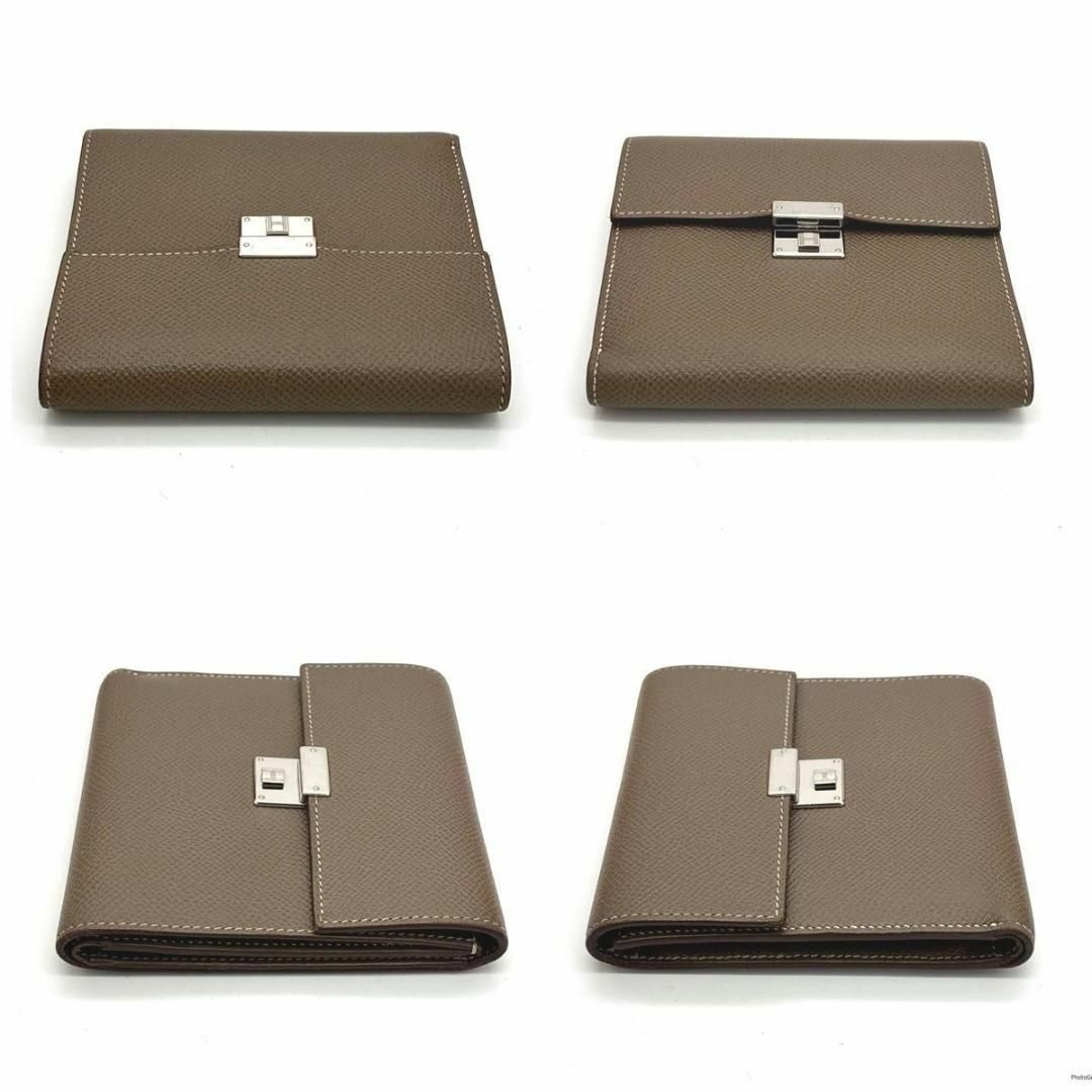 HERMES - HERMES エルメス クリック12 三つ折り財布 エトゥープ HERMES - HERMES エルメス クリック12 三つ折り財布 エトゥープ