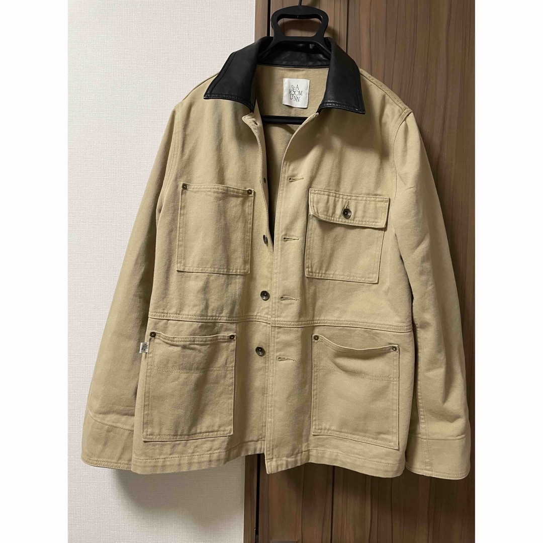 SeaRoomlynn - searoomlynn ECO Leather collarカバーオールの SeaRoomlynn - searoomlynn ECO Leather collarカバーオールの