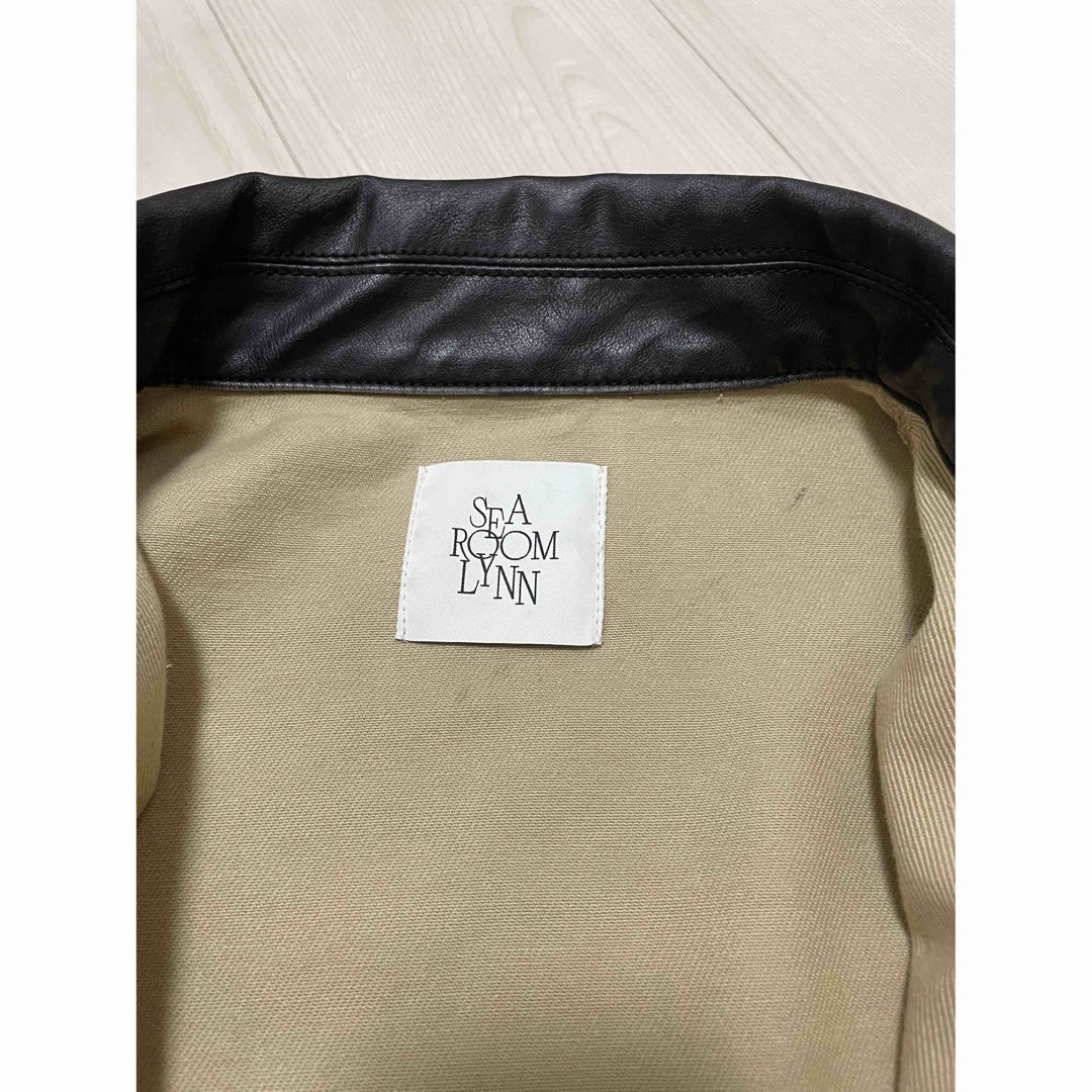 SeaRoomlynn - searoomlynn ECO Leather collarカバーオールの SeaRoomlynn - searoomlynn ECO Leather collarカバーオールの