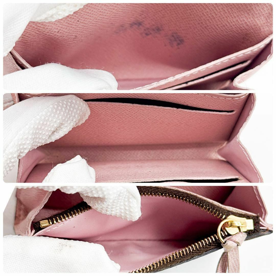 LOUIS VUITTON - ルイヴィトン ダミエ ポルトモネロザリ コイン LOUIS VUITTON - ルイヴィトン ダミエ ポルトモネロザリ コイン