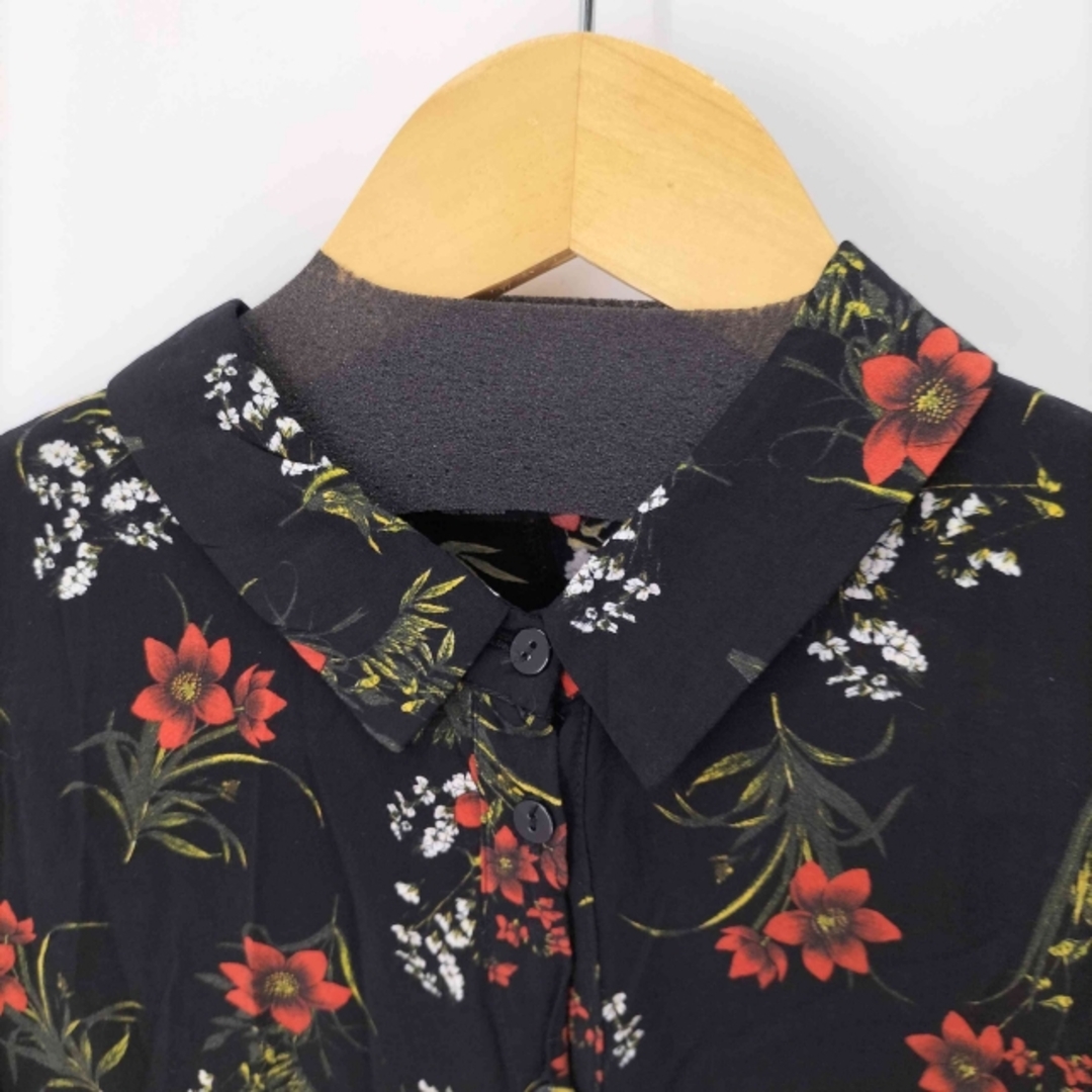 ZARA - ZARA(ザラ) 花柄 チュニック シャツワンピース ZARA - ZARA(ザラ) 花柄 チュニック シャツワンピース