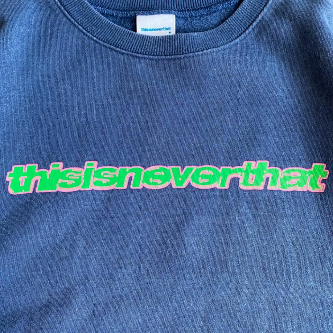 thisisneverthat - thisisneverthat ネバザ スウェット 刺繍 青 thisisneverthat - thisisneverthat ネバザ スウェット 刺繍 青