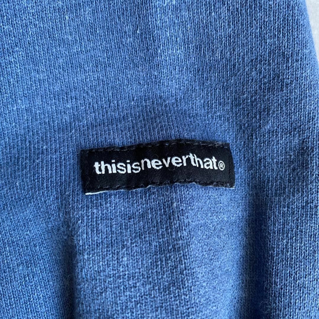 thisisneverthat - thisisneverthat ネバザ スウェット 刺繍 青 thisisneverthat - thisisneverthat ネバザ スウェット 刺繍 青