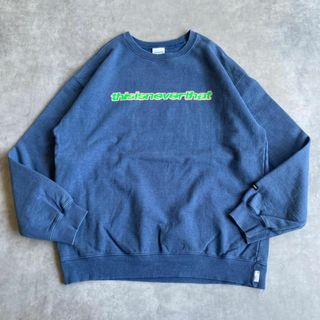 thisisneverthat - thisisneverthat ネバザ スウェット 刺繍 青 thisisneverthat - thisisneverthat ネバザ スウェット 刺繍 青