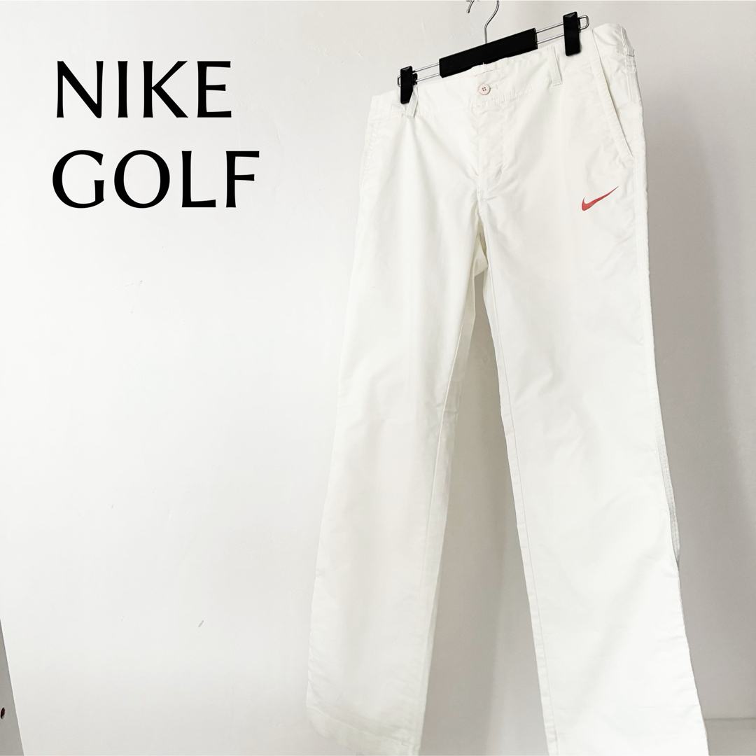 NIKE - ナイキ ゴルフ スポーツウェア ホワイト パンツ ズボンの NIKE - ナイキ ゴルフ スポーツウェア ホワイト パンツ ズボンの