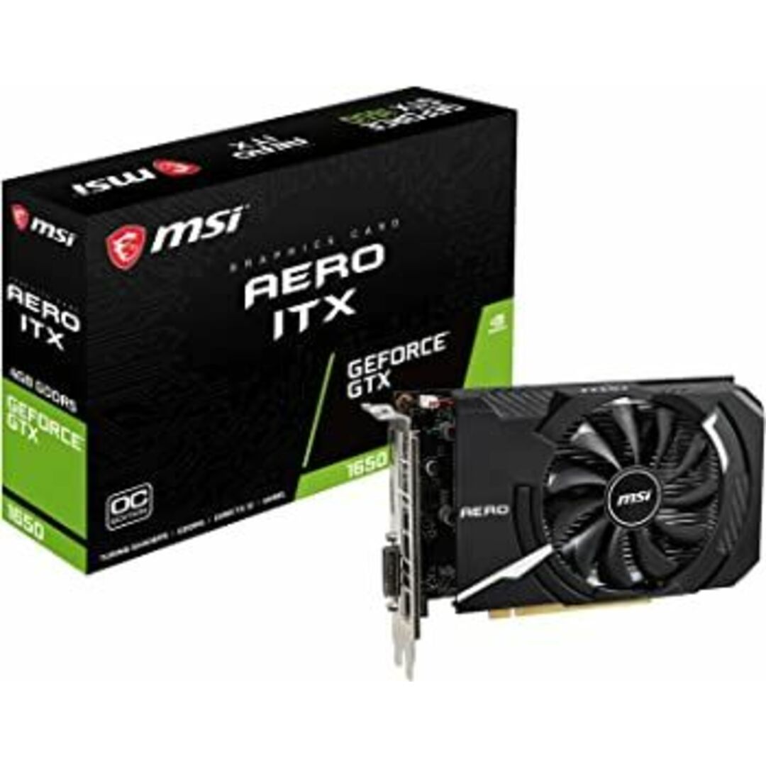 MSI GeForce GTX 1650 AERO ITX 4G OCV1 グラフィックスボード VD7301 スマホ/家電/カメラのPC/タブレット(PCパーツ)の商品写真