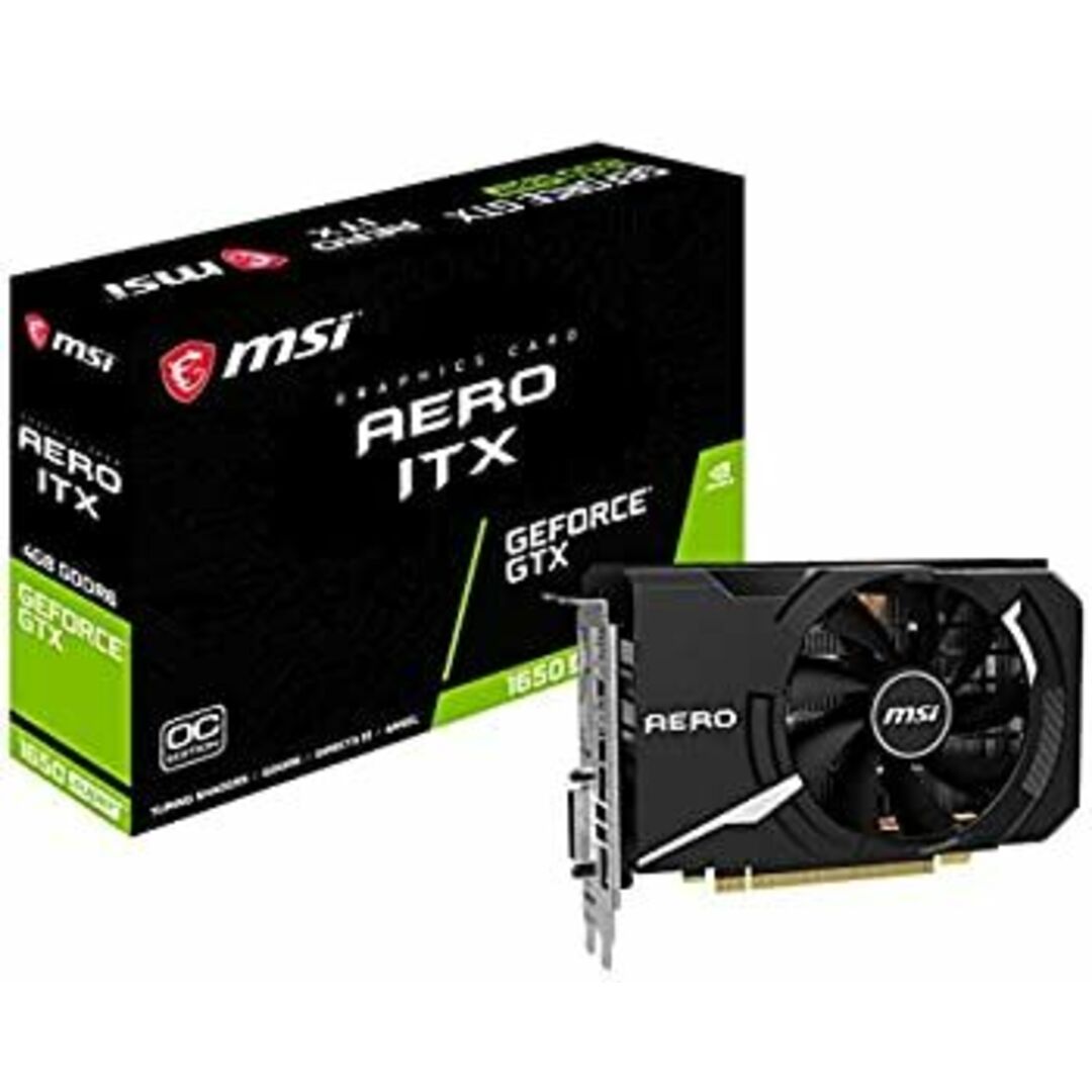 MSI GeForce GTX 1650 SUPER AERO ITX OC グラフィックスボード VD7130 スマホ/家電/カメラのPC/タブレット(PCパーツ)の商品写真