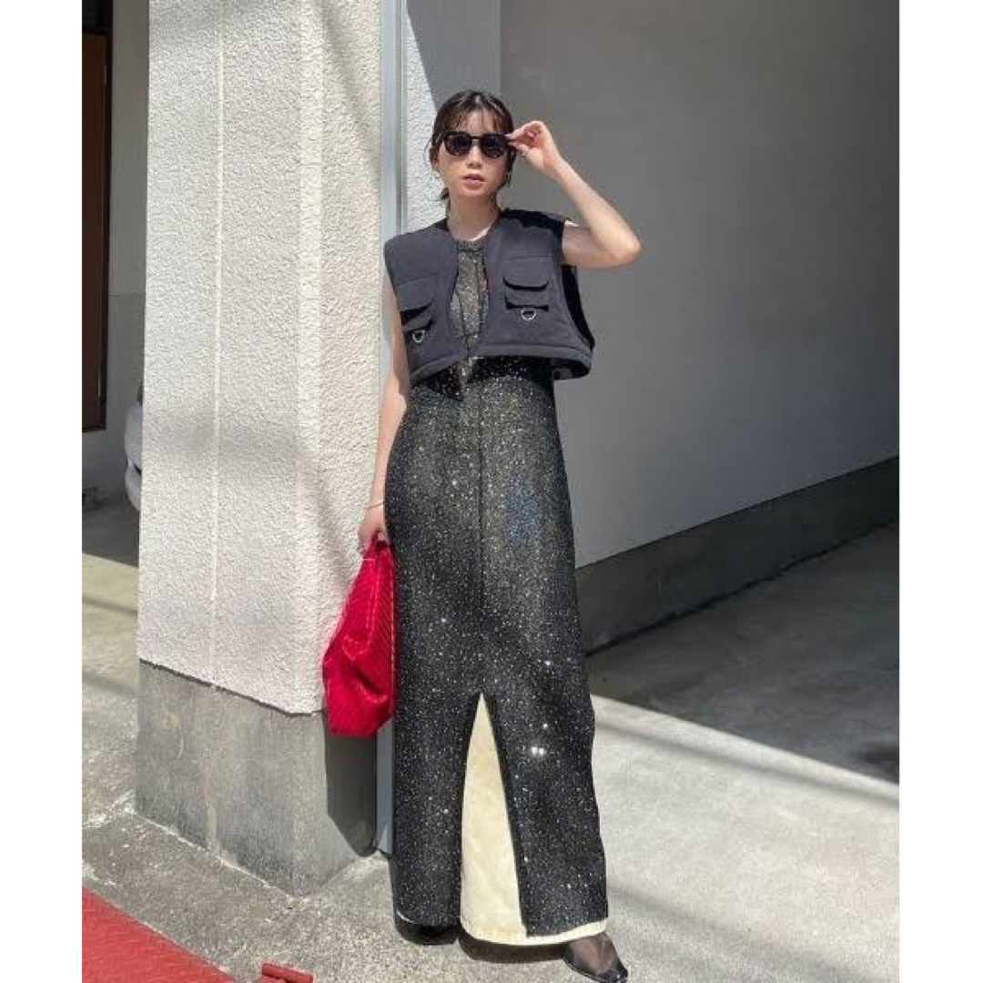 Ameri VINTAGE - Ameri VINTAGE / GLITTER KNIT LONG TOPの通販 Ameri VINTAGE - Ameri VINTAGE / GLITTER KNIT LONG TOPの通販