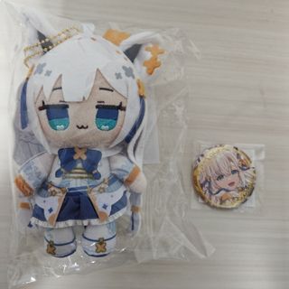 ホロライブ　白上フブキ　誕生日記念2024 セイントフブちゃんぬいぐるみ＆缶バッ(ぬいぐるみ)