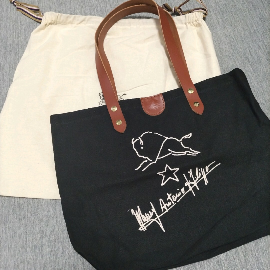IL BISONTE - 新品 イルビゾンテ キャンバス 布 本革 レザー IL BISONTE - 新品 イルビゾンテ キャンバス 布 本革 レザー