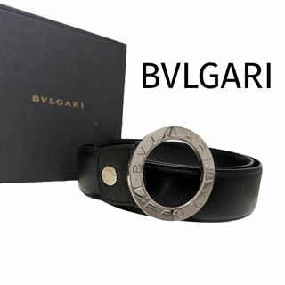 BVLGARI - BVLGARI・ブルガリ・レザーベルト・丸バックル・ロゴ BVLGARI - BVLGARI・ブルガリ・レザーベルト・丸バックル・ロゴ