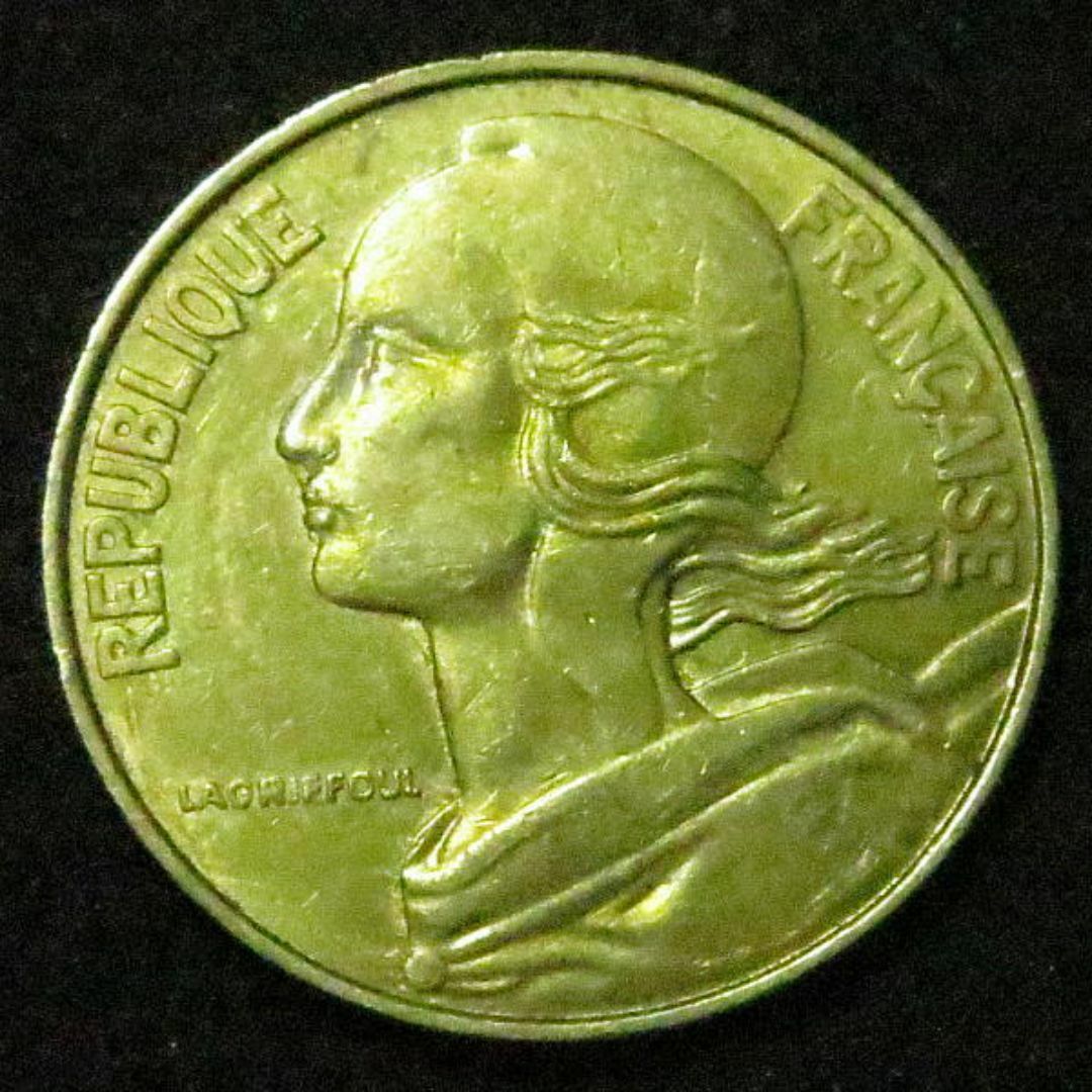 フランス 1982年 昭和57年 マリアンヌ 20サンチーム硬貨 r0279の フランス 1982年 昭和57年 マリアンヌ 20サンチーム硬貨 r0279の