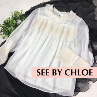 SEE BY CHLOE - シーバイクロエ シースルーフリルブラウス ノー SEE BY CHLOE - シーバイクロエ シースルーフリルブラウス ノー