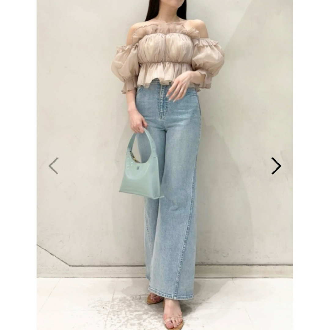 SNIDEL - 【美品】SNIDEL Sustainableギャザーオフショル SNIDEL - 【美品】SNIDEL Sustainableギャザーオフショル