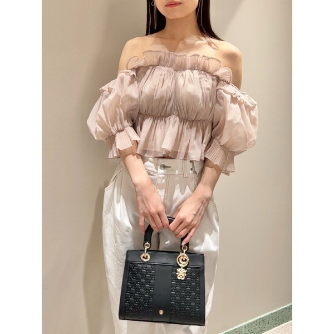 SNIDEL - 【美品】SNIDEL Sustainableギャザーオフショル SNIDEL - 【美品】SNIDEL Sustainableギャザーオフショル