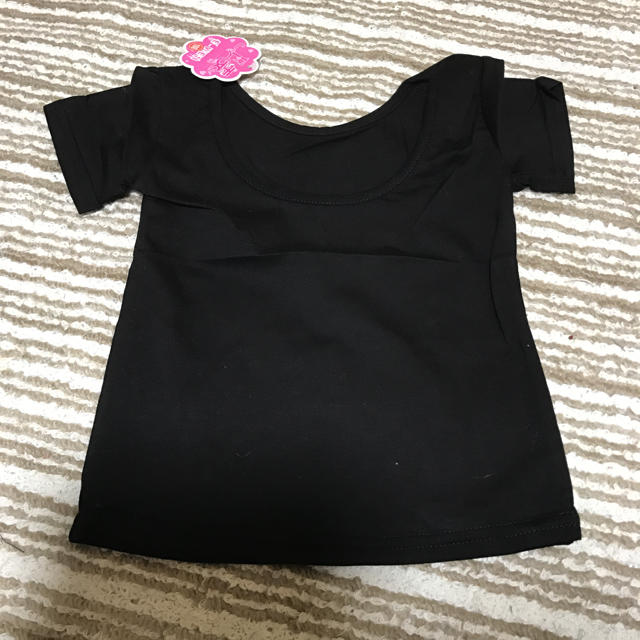 ♡新品1点のみ♡バックオープンシャツ ブラック キッズ/ベビー/マタニティのベビー服(~85cm)(Ｔシャツ)の商品写真