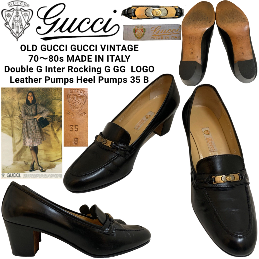GUCCI - OLD GUCCI オールドグッチ 70s ITALY製 GG レザー GUCCI - OLD GUCCI オールドグッチ 70s ITALY製 GG レザー