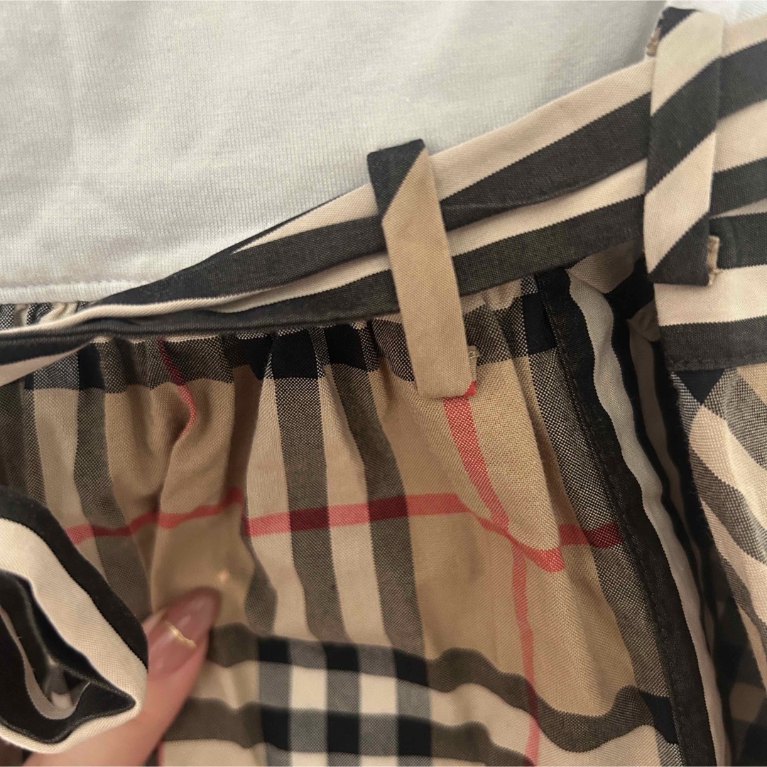 BURBERRY - Burberry キッズ コットン100%リボン付きワンピース BURBERRY - Burberry キッズ コットン100%リボン付きワンピース