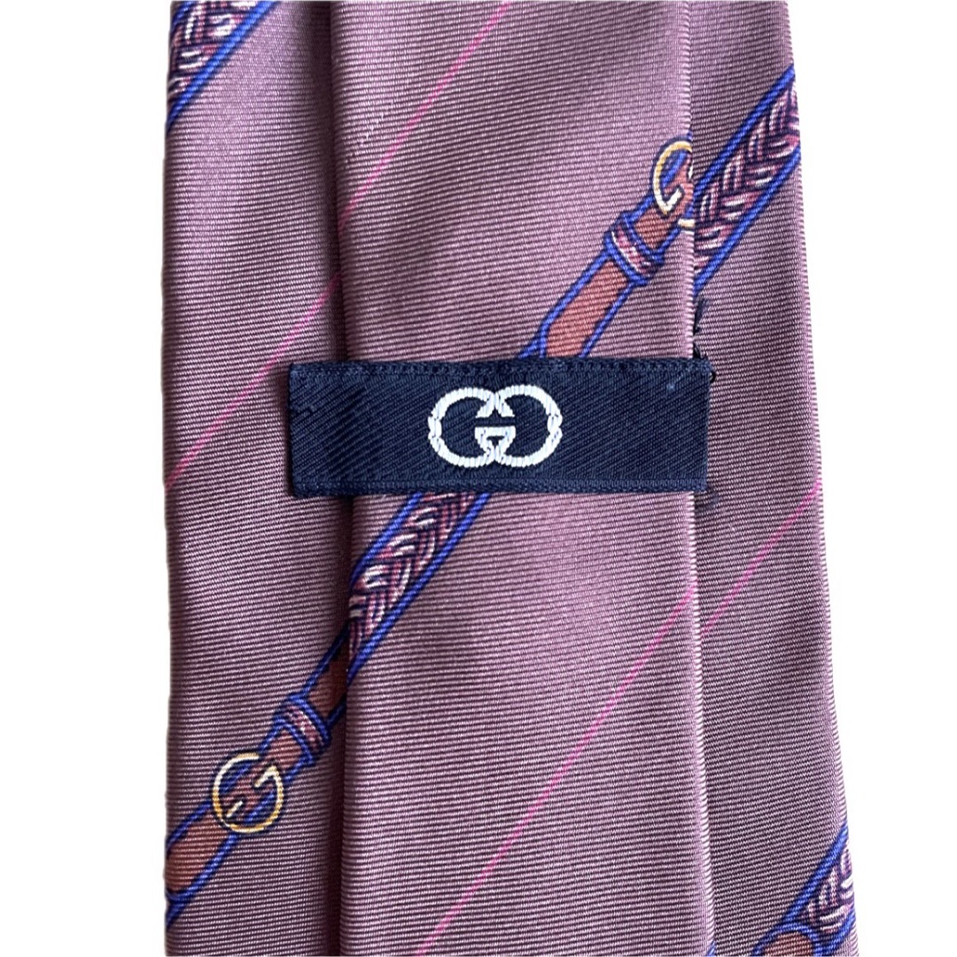 GUCCI - GUCCI/グッチ/ネクタイ/ストライプ/ベルト/茶色 GUCCI - GUCCI/グッチ/ネクタイ/ストライプ/ベルト/茶色