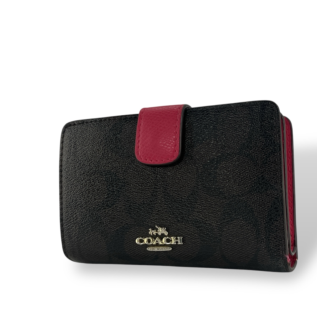 COACH - コーチ 二つ折り財布 L字ファスナー シグネチャー COACH - コーチ 二つ折り財布 L字ファスナー シグネチャー