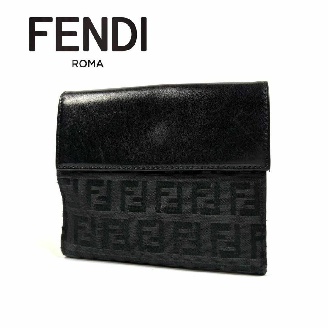 FENDI - 【美品】FENDI キャンバス レザー ズッカ柄 ズッキーノ FENDI - 【美品】FENDI キャンバス レザー ズッカ柄 ズッキーノ