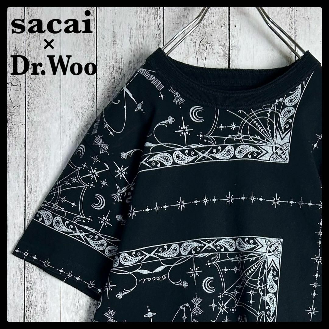 sacai - 【コラボ】サカイ×ドクターウー☆総柄Tシャツ バンダナ sacai - 【コラボ】サカイ×ドクターウー☆総柄Tシャツ バンダナ